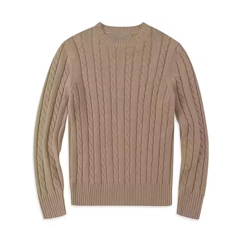 Comfortable, warm, slim fit men's knitted pullover sweater