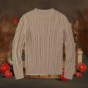 Comfortable, warm, slim fit men's knitted pullover sweater