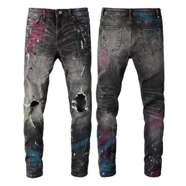 Retro slim fit cotton men's jeans