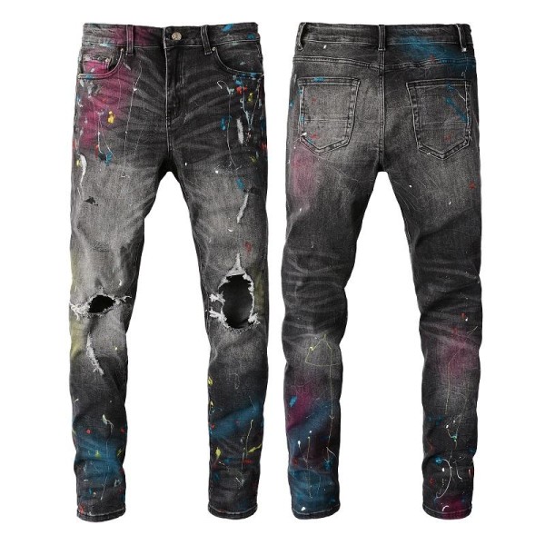 Retro slim fit cotton men's jeans