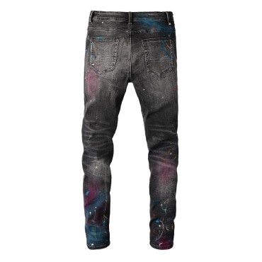 Retro slim fit cotton men's jeans