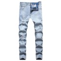 High elasticity slim fit plus size denim pants