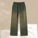 Heavy duty washed loose sports pants