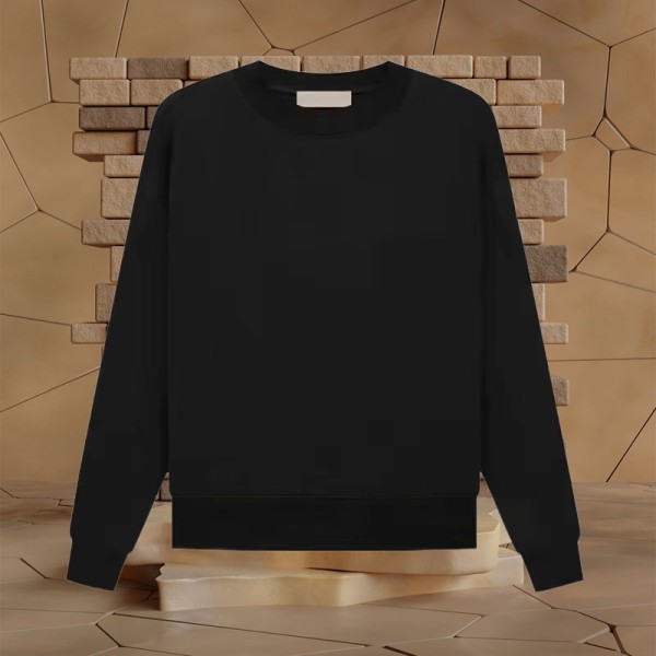 Comfortable pure cotton casual men's round neck long sleeved sweater