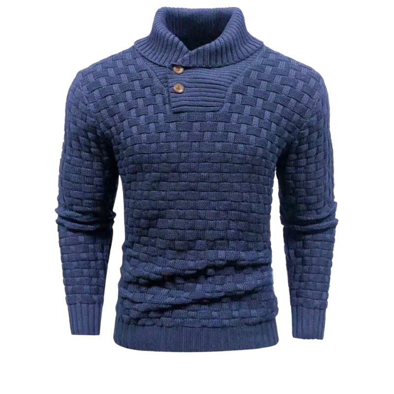 Anti pilling slim fit cotton polyester men's winter sweater