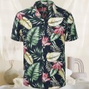 Quick drying breathable printed men's short sleeved shirt