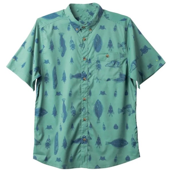 Breathable loose printed men's beach shirt