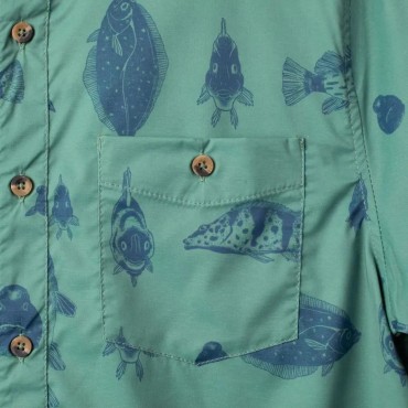 Breathable loose printed men's beach shirt