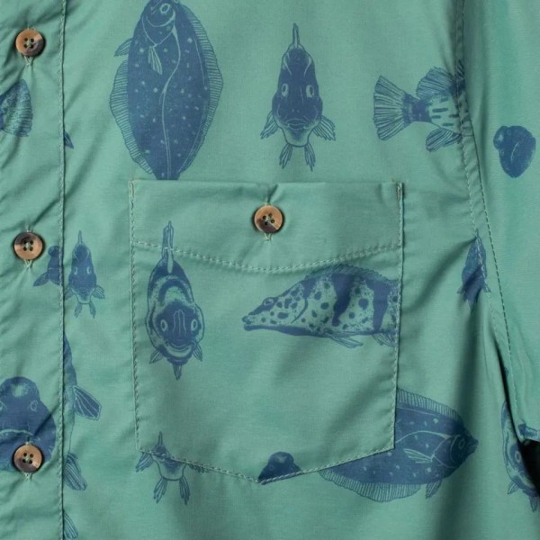 Breathable loose printed men's beach shirt