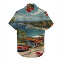 Casual, soft, breathable beach short sleeved shirt