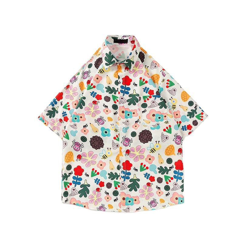 Customized breathable loose printed men's shirt