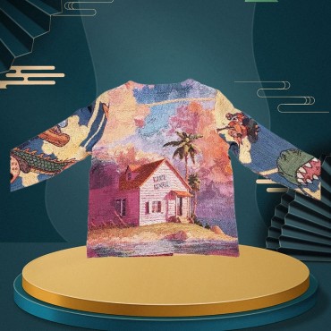 Breathable sports basketball tapestry sweater