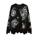 Geometric pattern men's pullover sweater