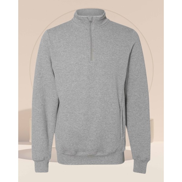 Cotton blend high elasticity embroidered logo men's knitted pullover