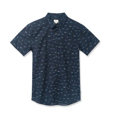 Breathable and comfortable pure cotton men's Hawaiian beach shirt