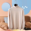 Warm and skin friendly soft men's wool sweater
