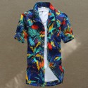Comfortable and breathable 3D printed men's beach shirt