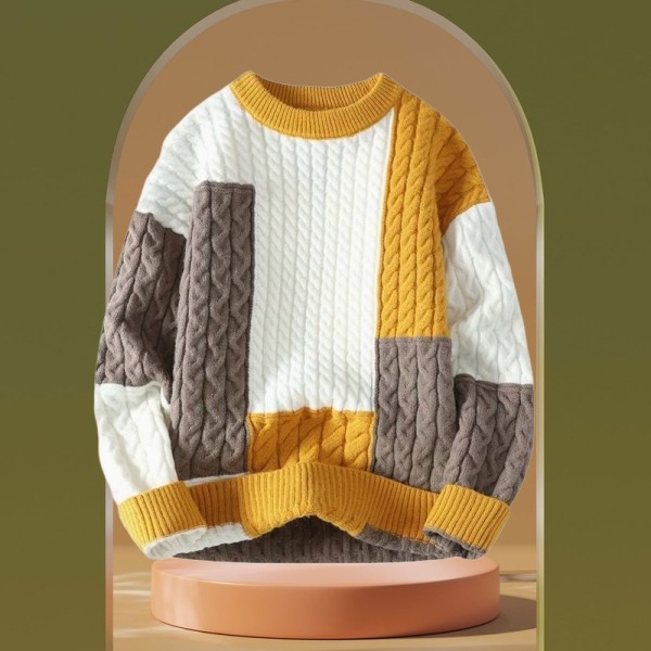 Comfortable, warm and loose men's casual sweater