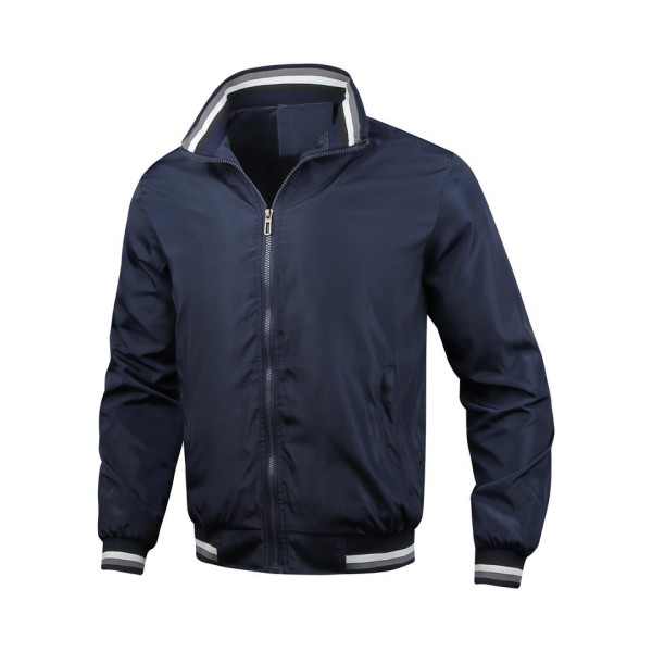 Comfortable and casual solid color men's jacket