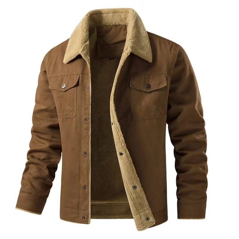 Warm and thickened plus size wool jacket