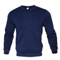 Comfortable skin friendly solid color round neck men's pullover sweater