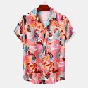 Silky breathable printed beach shirt