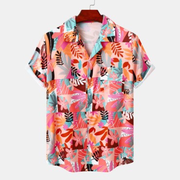 Silky breathable printed beach shirt