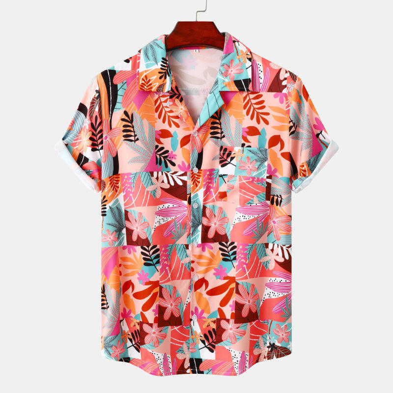 Silky breathable printed beach shirt