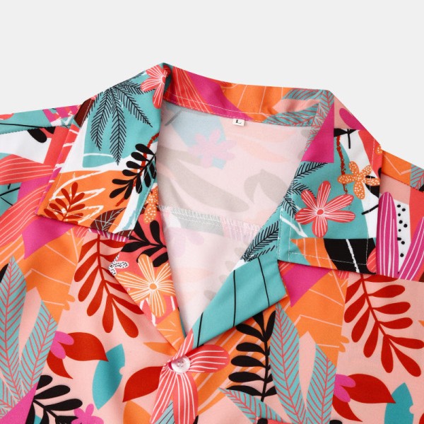 Silky breathable printed beach shirt