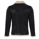 Warm and wind resistant PU leather jacket