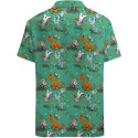 Breathable printed casual men's short sleeved beach wear