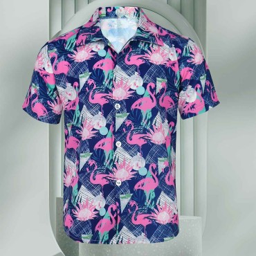 Comfortable printed casual men's shirt
