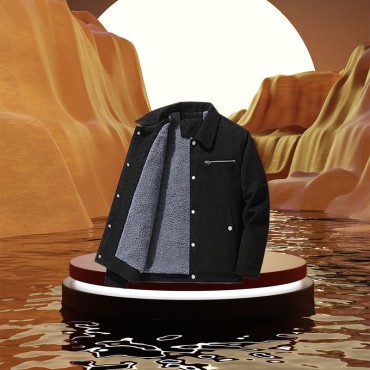 Warm stand collar windproof men's jacket