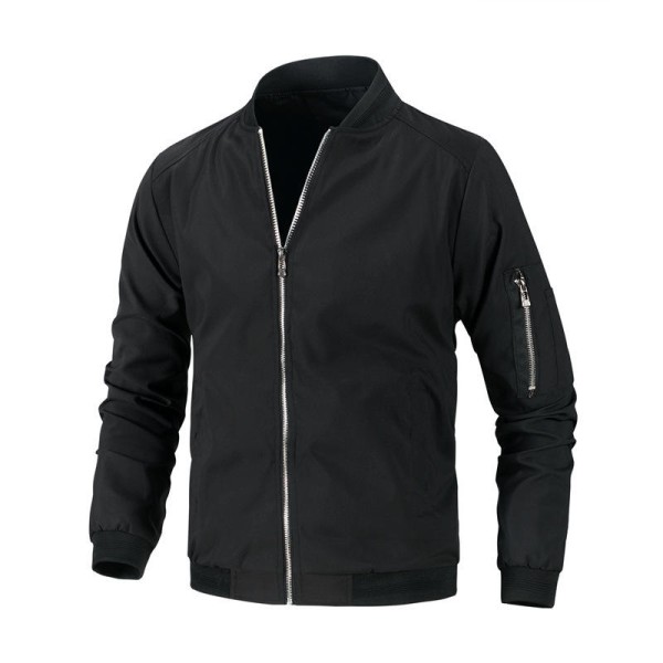 Windproof, waterproof and fleece men's bomber jacket
