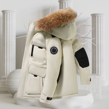 Windproof, warm and waterproof down jacket