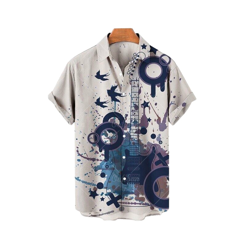Breathable printed casual shirt