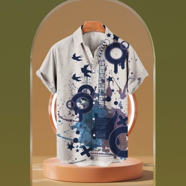 Breathable printed casual shirt