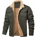 Plush thickened pure cotton men's jacket