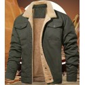 Plush thickened pure cotton men's jacket