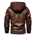 Wool blend men's winter motorcycle jacket