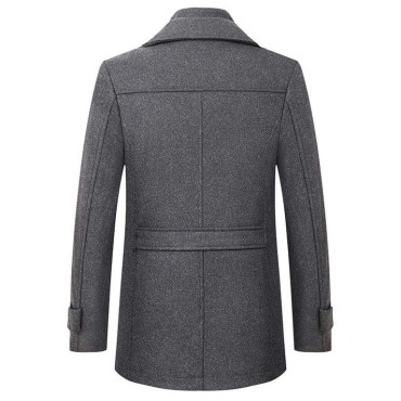 Thick and warm business casual men's wool jacket
