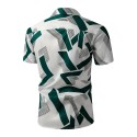 Geometric design breathable casual men's shirt