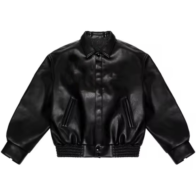 Comfortable PU leather plus size men's jacket