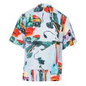 Breathable lightweight satin printed shirt
