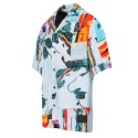 Breathable lightweight satin printed shirt
