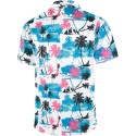 Quick drying loose printed men's short sleeved shirt