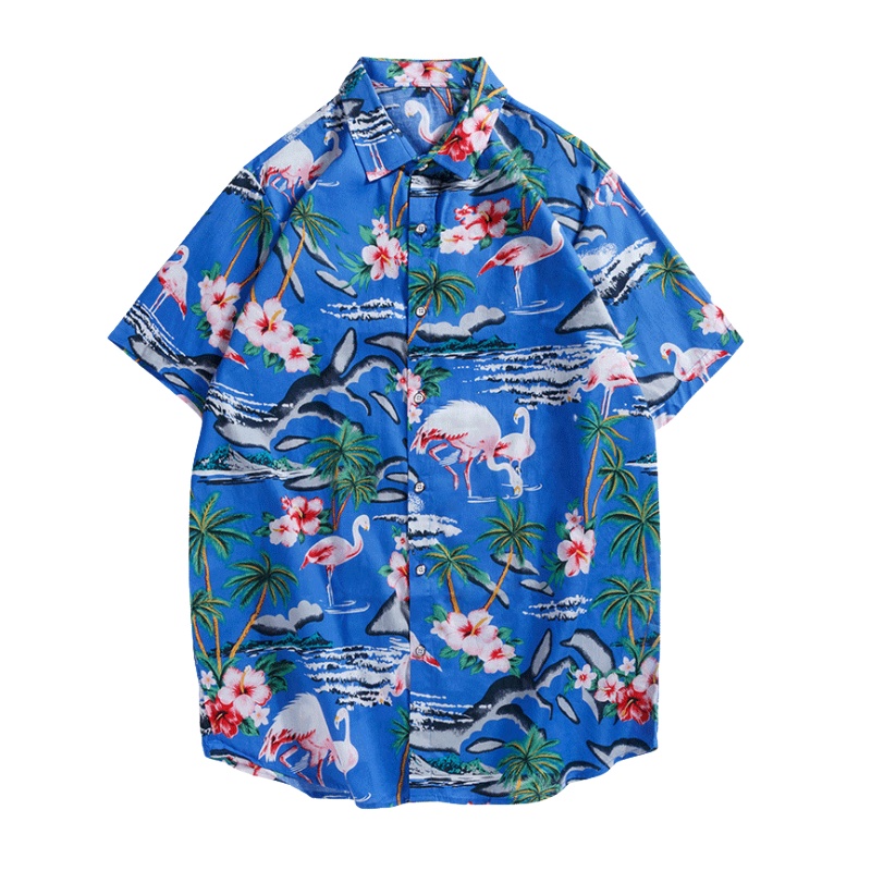 Casual men's Hawaiian short sleeved shirt