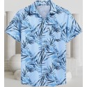 Fresh printed casual men's short sleeved shirt