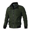 Comfortable and warm standing collar men's jacket