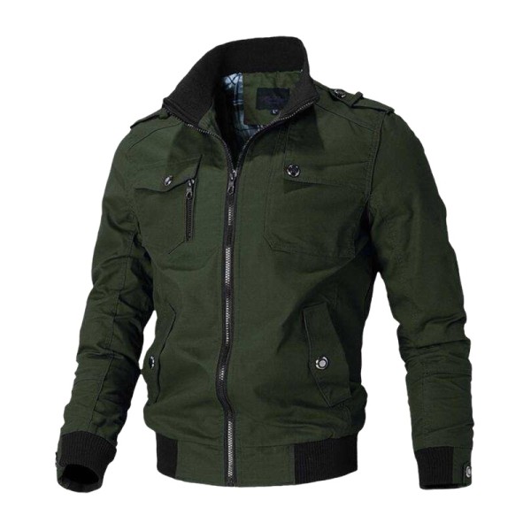 Comfortable and warm standing collar men's jacket